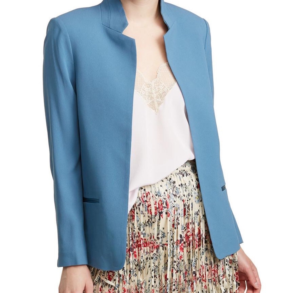 NWT ZADIG & VOLTAIRE Volly Deluxe Blazer Blue "Jean" Color Size 38/M/6